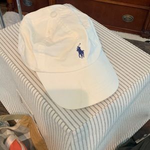Polo white baseball cap gently used
